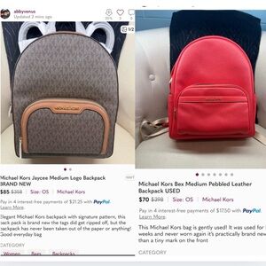 WILL BUNDLE THESE 2 BACKPACKS FOR $120